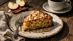 Nejjednodušší vláčný jablečný koláč s mandlemi