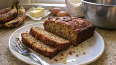 Vláčný banánový chlebíček z přezrálých banánů – hotový raz dva