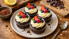 Nadýchané čokoládové cupcaky s mascarpone krémem – jednoduchý recept na efektní dezert