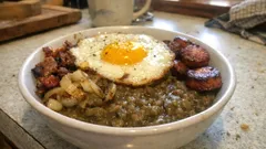 Čočka na kyselo jako od babičky: krémová, jemně nakyslá a s volským okem