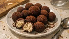 Nepečené mandlové kuličky s marcipánem – hotové za chvíli, stačí jen vychladit