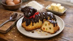 Velikonoční biskupský beránek: vláčný třený moučník s kandovaným ovocem