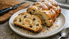 Domácí vánočka s marcipánem, rozinkami v rumu a mandlemi – krásně nadýchaná