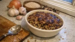 Vánoční jihočeský kuba z krup a sušených hub: poctivý recept se zlatou kůrčičkou