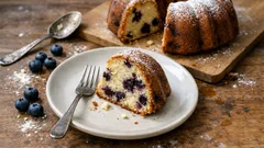 Borůvková bábovka s vanilkou – nadýchaná díky sněhu z bílků