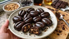 Nepečená kávová zrna s oříškem – vánoční cukroví, které zvládnete bez trouby