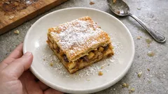 Nezavinutý jablečný závin: křehké máslové těsto a náplň rovnoměrně v každém kousku