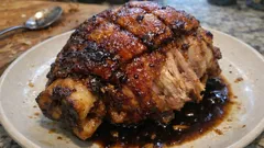 Pečené vepřové koleno s křupavou kůží: nejdřív předvařit, pak dopéct na pivu