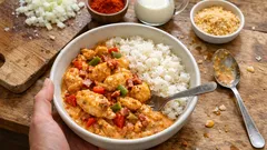 Kuřecí prsa na smetaně s paprikami: jemná omáčka k rýži i knedlíku