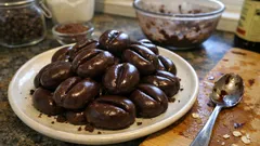 Nepečená kávová zrna – elegantní cukroví bez pečení s čokoládovou kávovou polevou