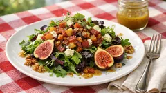 Luxusní salát s fíky, slaninou a gorgonzolou