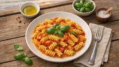 Těstoviny s krémovou omáčkou z pečené zeleniny