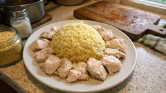 Obložený chlum: sypké jáhly a šťavnatá krůta v jednoduchém, lehkém receptu