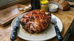 Pečené vepřové koleno s křupavou kůží: nejdřív tlakový hrnec, pak trouba