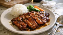 Vepřové plátky na medu a sójové omáčce: šťavnaté a hotové během chvilky