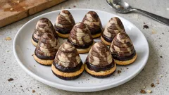 Mramorová vosí hnízda bez pečení: piškotové těsto a krém ze Salka krok za krokem