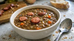 Čočková polévka s párkem podle ČSN: poctivá klasika, která vždycky zasytí