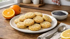 Křehké pomerančovo-makové cukroví s ořechy