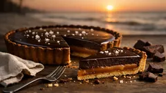Čokoládovo-karamelový koláč se Salkem a polevou