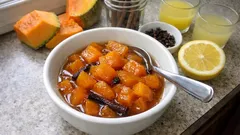 Dýňový kompot s ananasovou chutí: křupavé kostky a čirý nálev krok za krokem