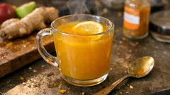 Mikulášův horký nápoj z jablečného moštu: zázvor, kurkuma a citron za pár minut