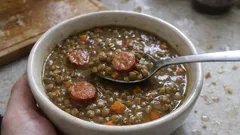 Poctivá čočková polévka s párkem: jednoduchý postup s jíškou, co zahřeje a zasytí