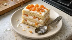 Nepečený piškotový dort do lednice: s jogurtem bez laktózy a meruňkami