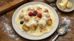 Buchtičky s vanilkovým krémem: nadýchané kynuté těsto a hladký krém bez hrudek