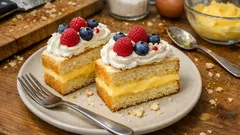 Šodó chlebíček s žloutkovým krémem: lehký piškotový dezert ke kávě