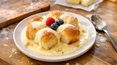 Buchtičky s vanilkovým krémem: nadýchaná česká klasika z jednoho pekáčku