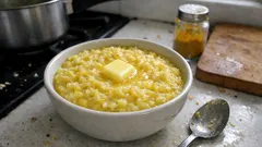 Jemná khichdi z rýže a žlutého hrachu: uklidňující jídlo z pár surovin