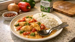 Kuřecí prsa na smetaně s paprikami: krémová omáčka, která vždycky vyjde