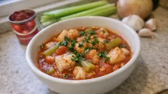 Rybí filé na celeru v rajčatové omáčce: rychlý oběd z pár surovin