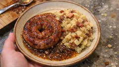 Vinná klobása na černém pivu: jednoduchý postup, aby zůstala šťavnatá