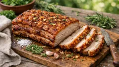 Pikantní pečený bůček v troubě dokřupava