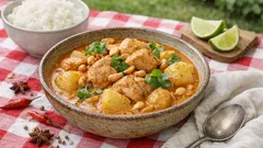 Thajské massaman kari s kuřetem a kokosem